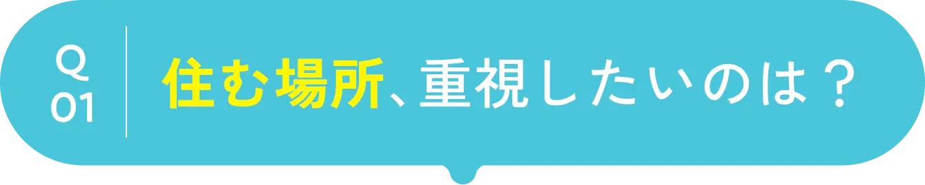 question01 住む場所として重視するのは？